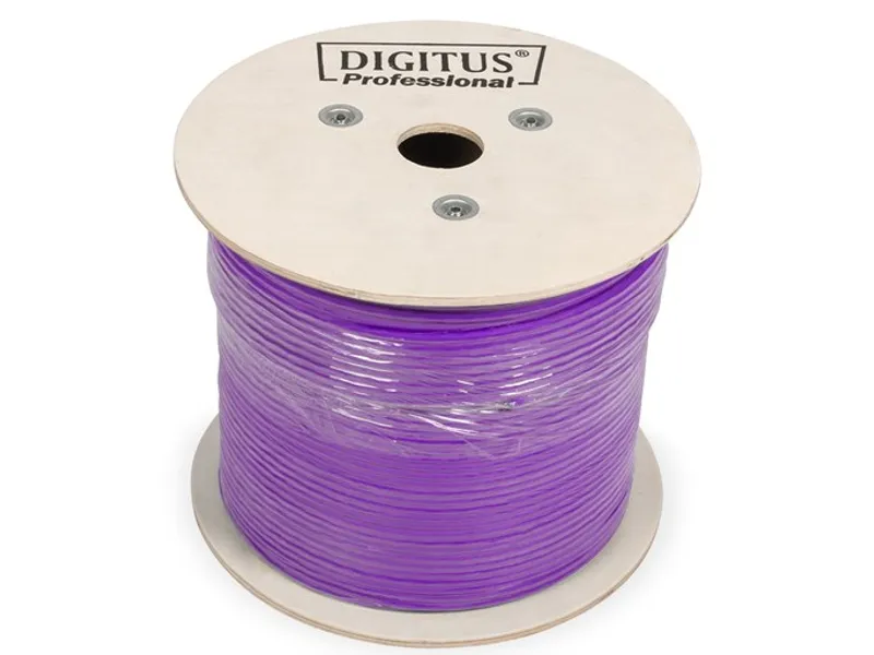 Digitus Cat6 Mor UTP Data Kablosu Saf Bakır (500m)