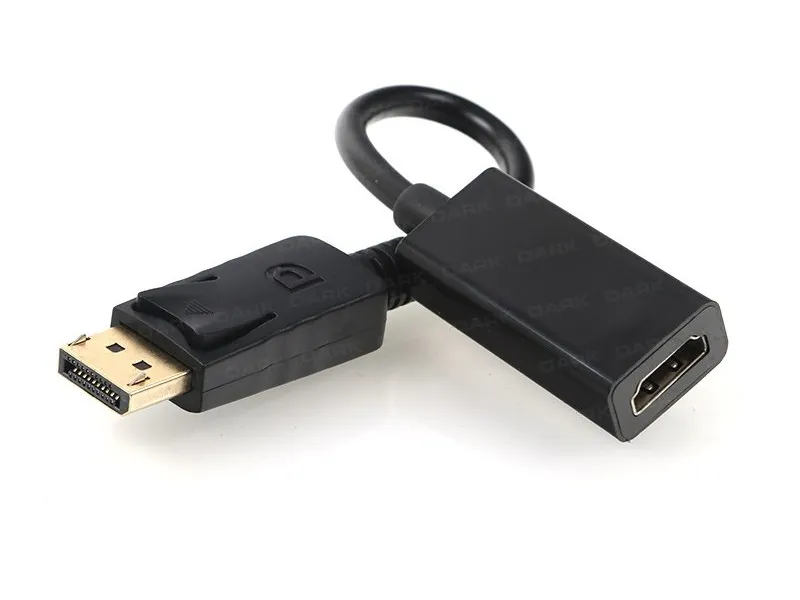 Dark DisplayPort to HDMI Dişi Kablo