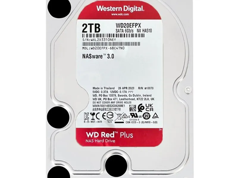 WD Red Plus Nas 2TB 3.5" 5400Rpm SATA (WD20EFPX)