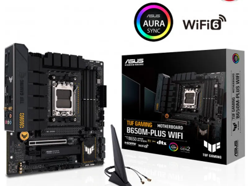 ASUS TUF GAMING B650M-PLUS WIFI DDR5 6400Mhz+(OC) DP HDMI M.2 AM5